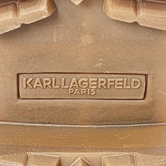 Karl Lagerfeld Breck Bejeweled Brown Suede Boots, Womens 6.5 - Picture 13 of 16